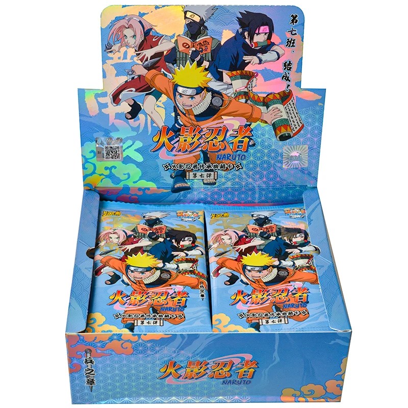 KAYOU Genuine Naruto Cards Box Anime Figure Card Booster Pack Sasuke Collection Flash Card Toy Birthday for Kids