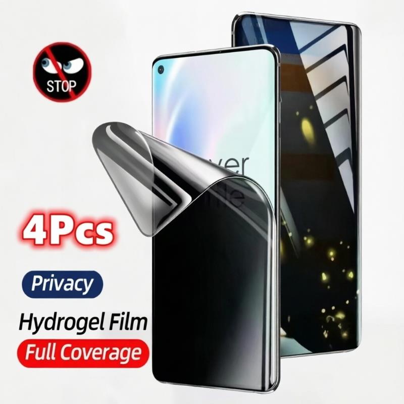 4Pcs Privacy Hydrogel Film For Nord CE 3 4 5 2 Lite Screen Protector For 8T 10T 10R ACE 3V 2T Without Fingerprint Ulock