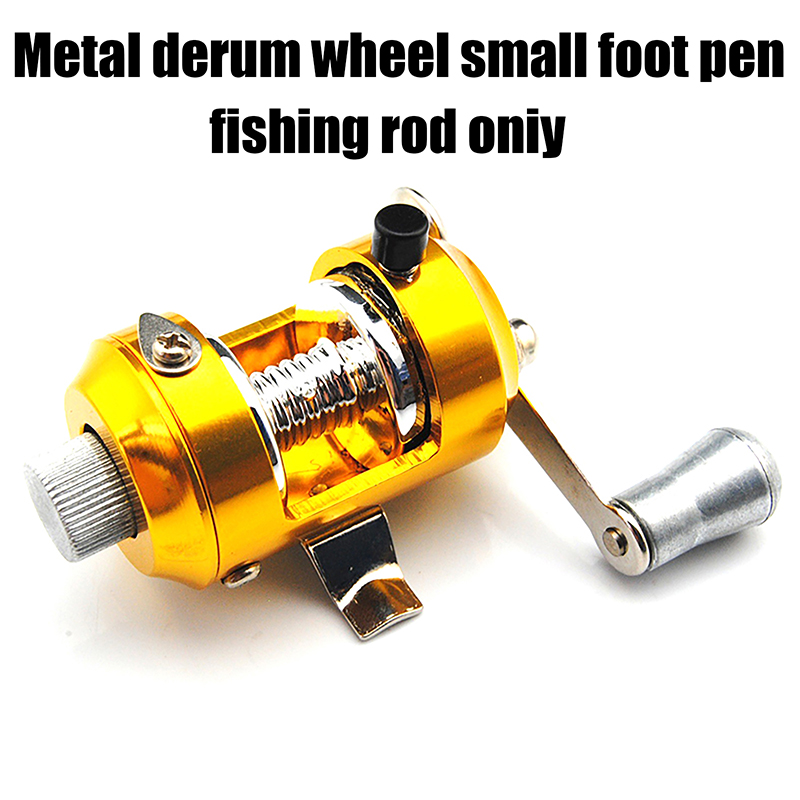 Metal Pocket Retractable Mini Portable Fishing Drum Reel Specialized Ice Fishing Reel F Ishing Reel With Reel