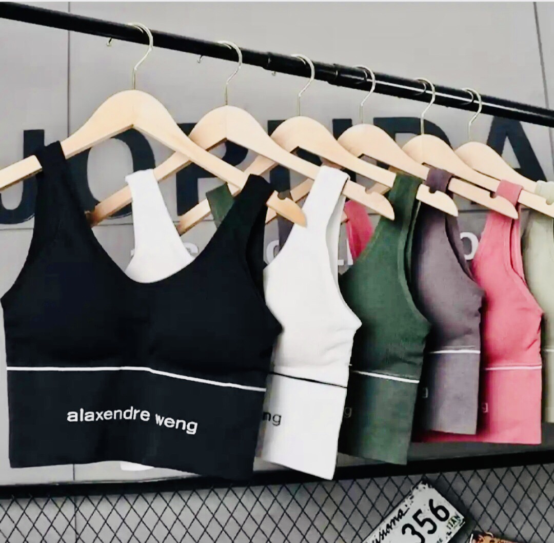 Pack Of 2 Pcs Camisole Design Comfy Sports Bra For Women
