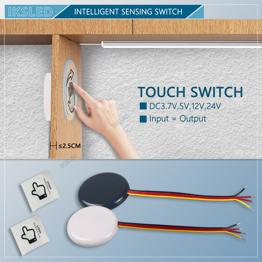 MINI 12V24V LED Dimmable Touch Sensor Switch Penetrating Wood Panel Glass Smart Home Dimmer for Lighting Control lightify