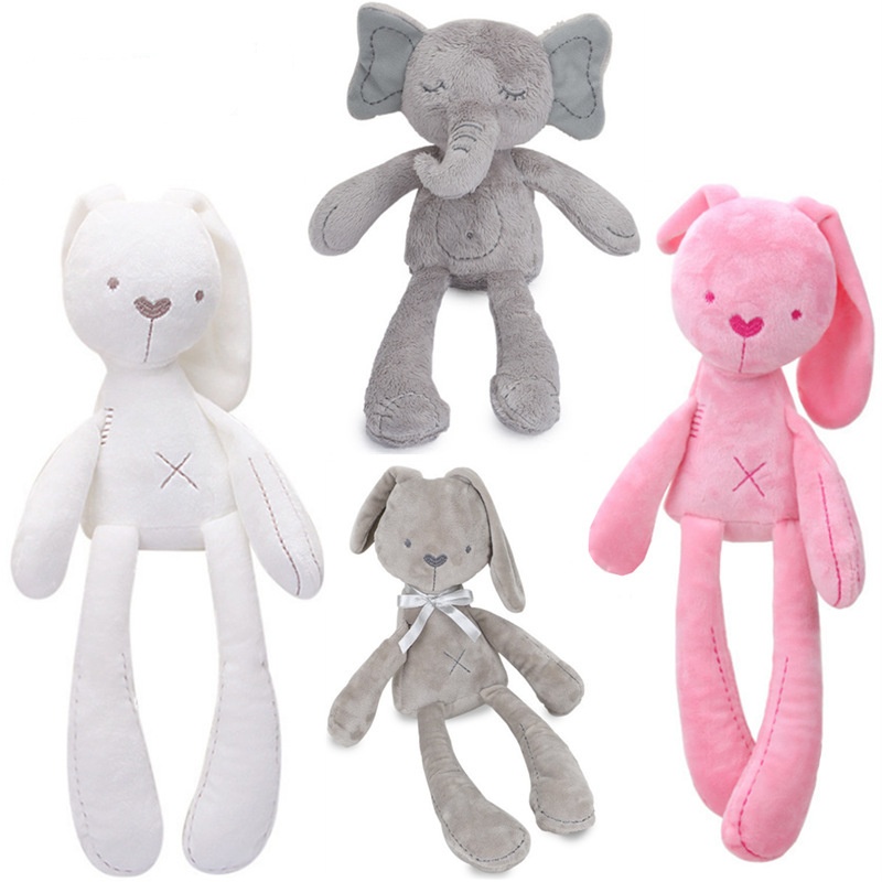 42CM Cute Long Ears Bunny Plush Toy, Soft Cartoon Rabbit Stuffed Animal, Sleeping Buddy for Kids, Baby