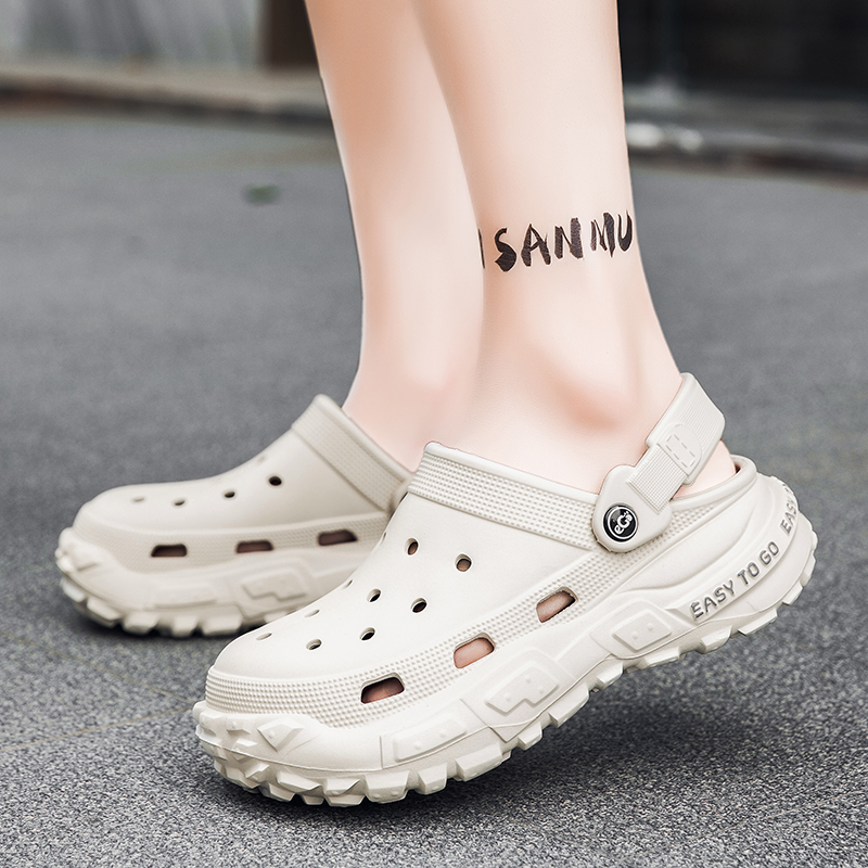 Men Platform Sandals 2026 Summer Closed Toe Non-slip Beach Sandals Woman Lightweight Soft Bottom Non-slip Sandalias for Home