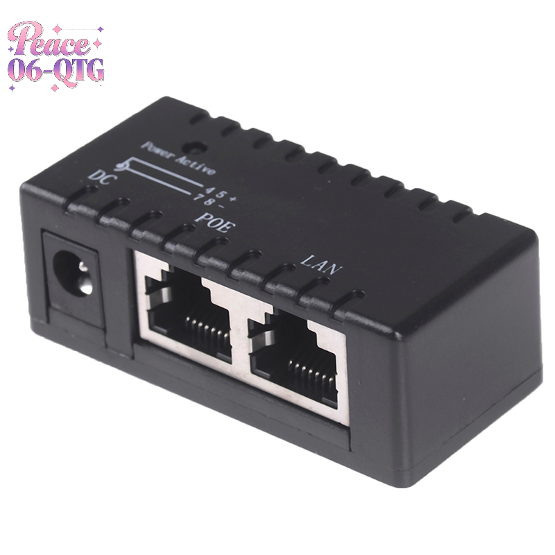 New Hot Sale 1PCS 2.1mm X 5.5mm Passive POE injector for IP Camera VoIP Phone Netwrok AP device 12V - 48V