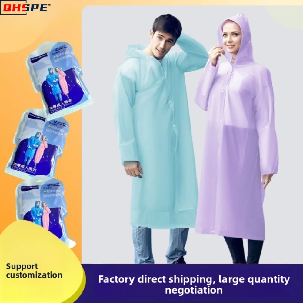Wholesale Price Non-disposable Portable Long Full Body Integrated Outdoor Hiking Thickened Eva Raincoat Poncho
