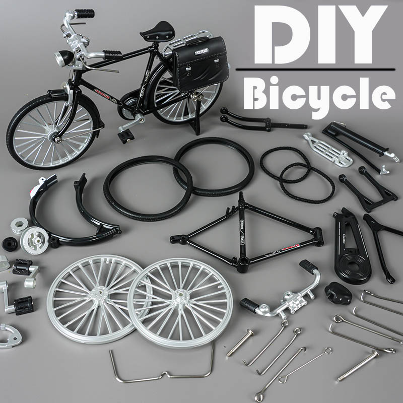 Simulation retro 28 metal die-cast bicycle model creative DIY home decoration 1:10 decoration fun toy decoration crafts