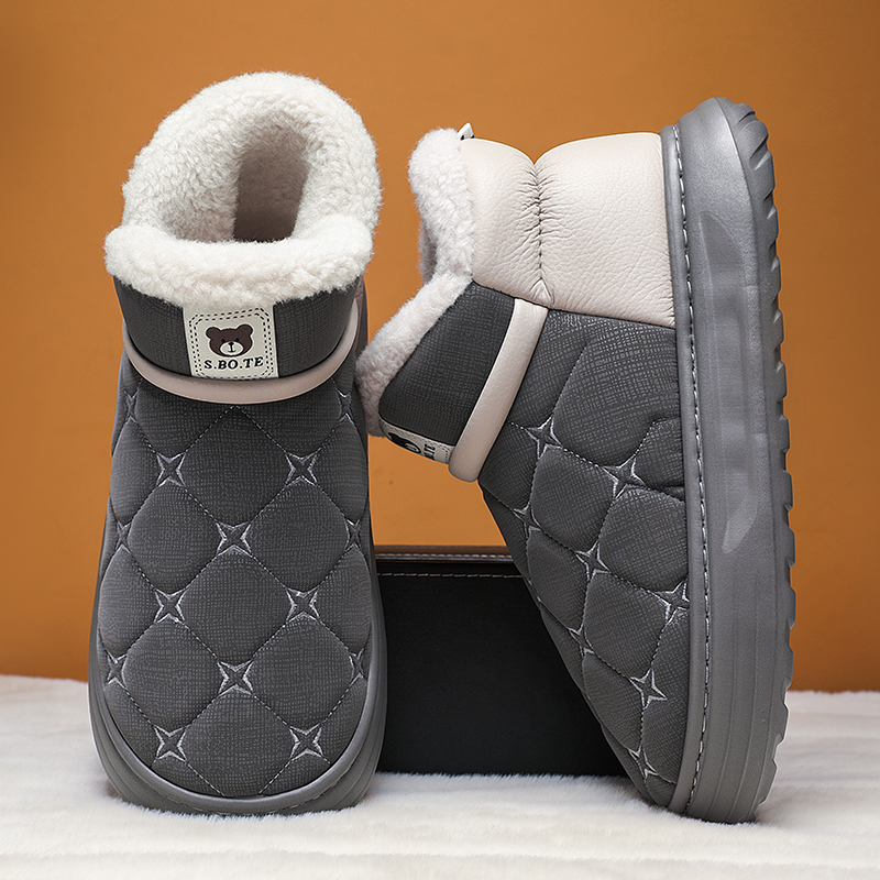 Men's snow boots autumn and winter new plush warm casual fashion lightweight comfortable non slip casual comfortable work boots