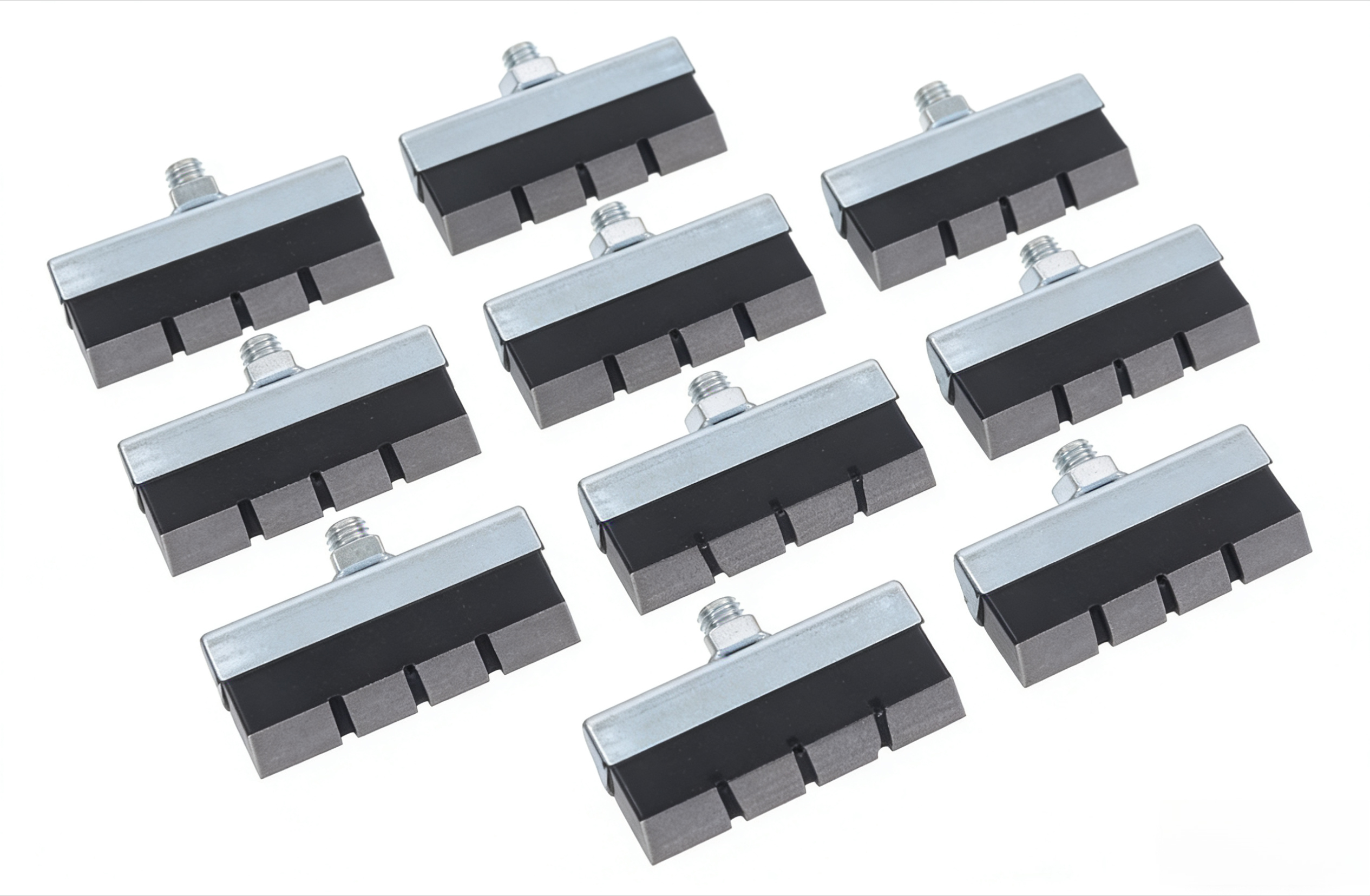 10/20PCS 4cm Vintage V-Brake Pads Classic Caliper Brake Blocks for Retro Bike Braking Shoe Holders