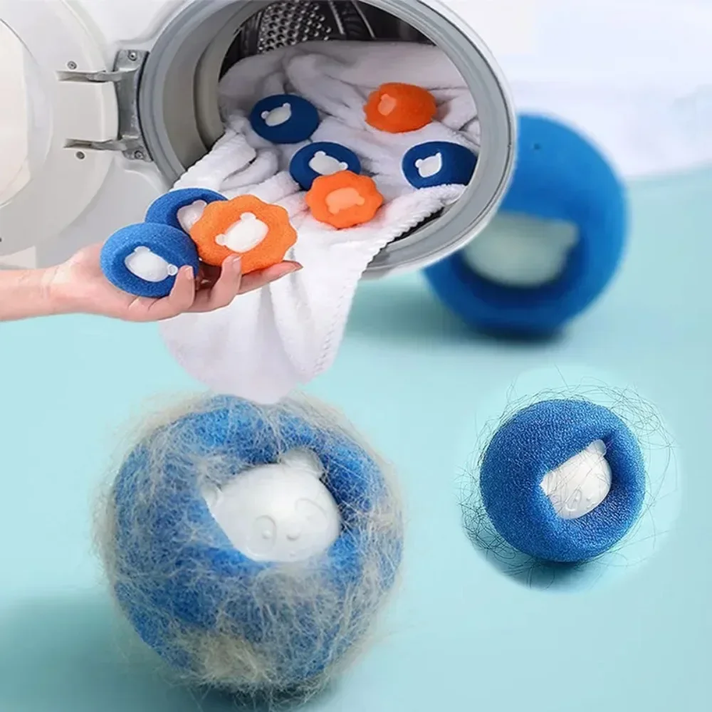 Home Laundry Removes Lint Clothes Ball Catch Pet Hair Remover Reusable Balls Products Washing Machine Filter Household Garden