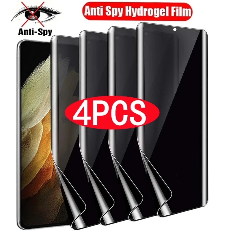 4Pcs Privacy Hydrogel Film For Realme GT 6T 6 China Global GT5 150W 240W GT8 Pro China Anti-Spy Screen Protector
