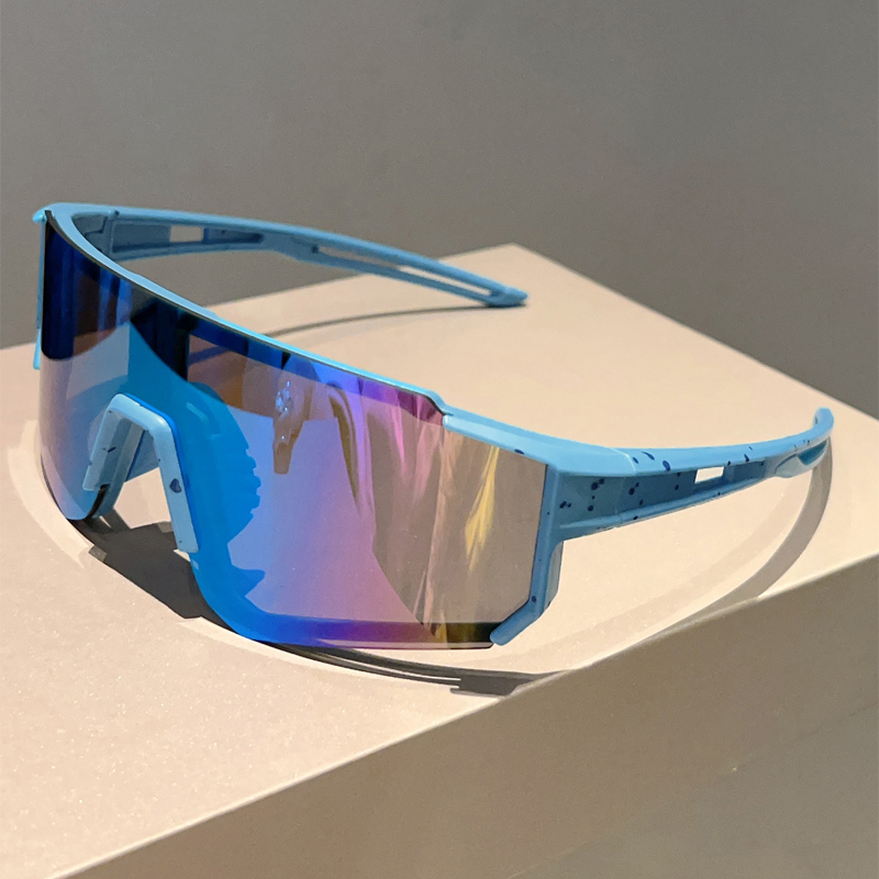 KAMMPT Oversized Goggle Men Fashion Mirror Sports Protective Sunglasses Women New Trendy Anti-UV Outdoor Cycling Sun Glasses