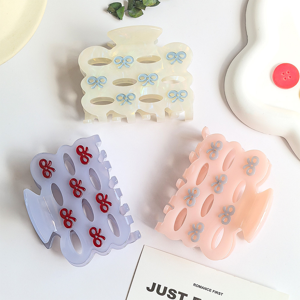 1pc Hollow Butterfly Knot Hair Grab High Grade Acetic Acid Shark Clip New Cute Disc Hair Grab