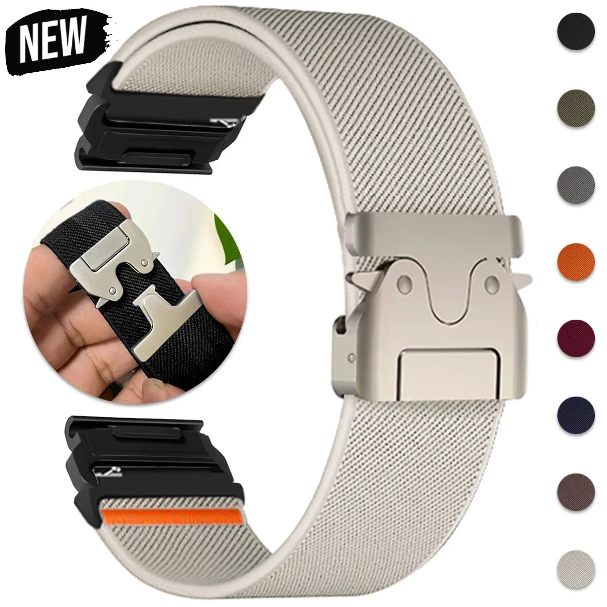 26MM 22MM QuickFit Stainless Steel Strap For Fenix 8 51MM 47MM 7X 7 Pro 6X 6 5X 5PLUS 3 3 HR Band Forerunner 965 745 935