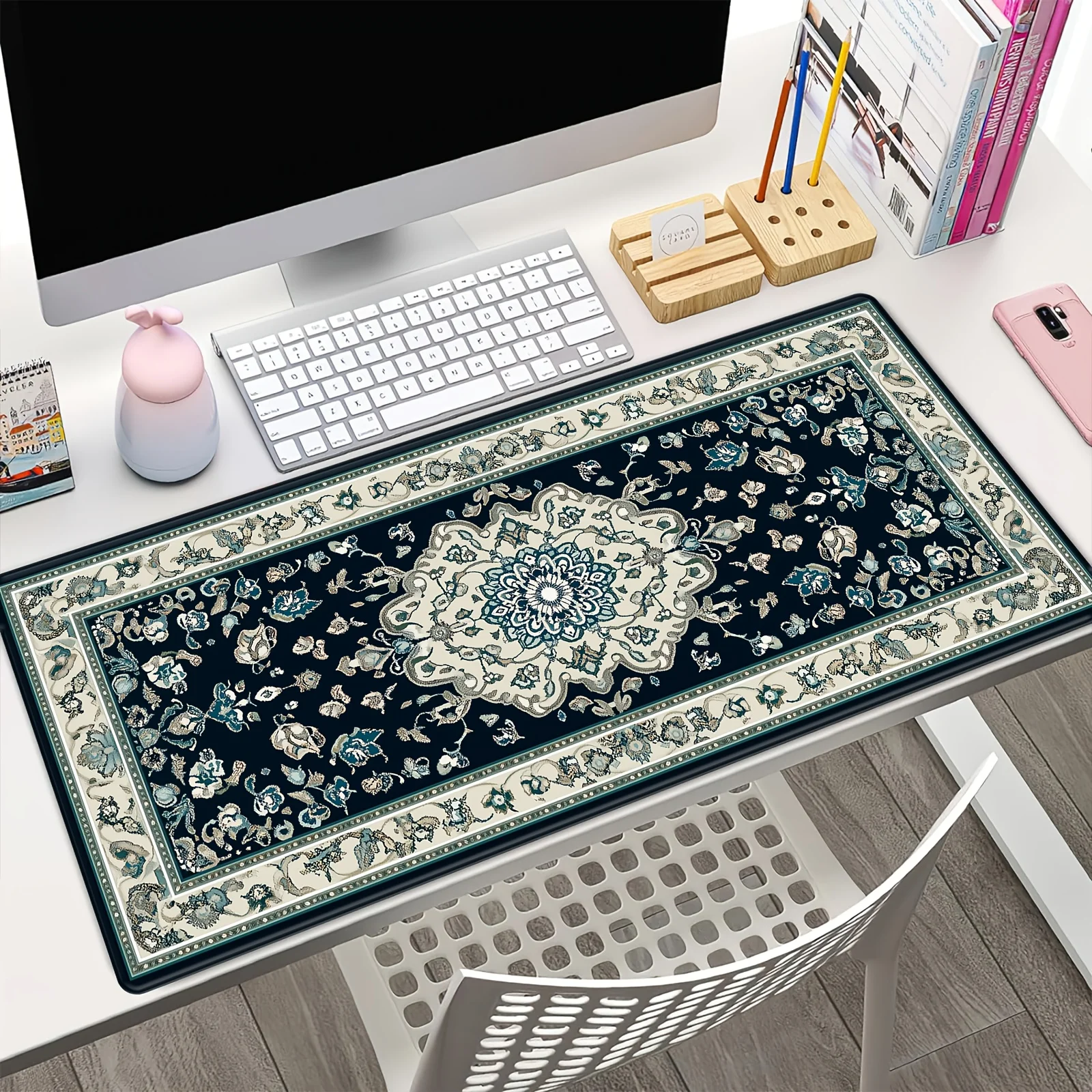 Persian Pattern Mouse Pad Desk Mat High quality material, Non-Slip Base，Precision Stitched Edges，Durable & Waterproof
