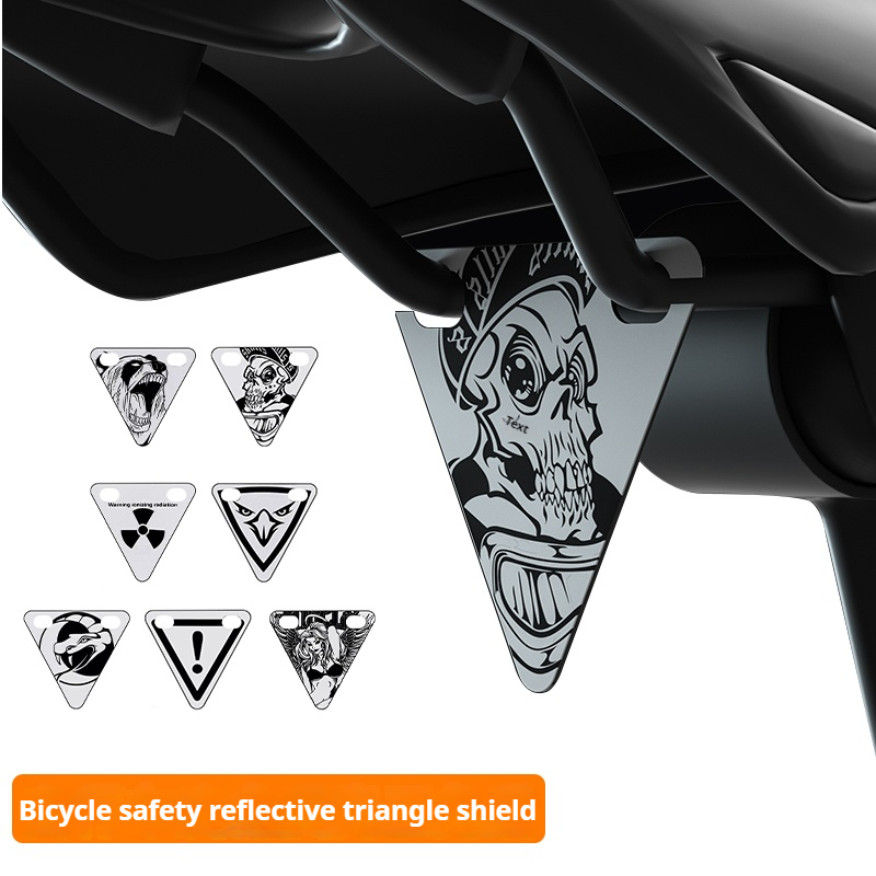 ENLEE Bicycle Reflective Triangle Plate Mountain Road Bike Night Riding Highlight Warning Film Cushion Reflective