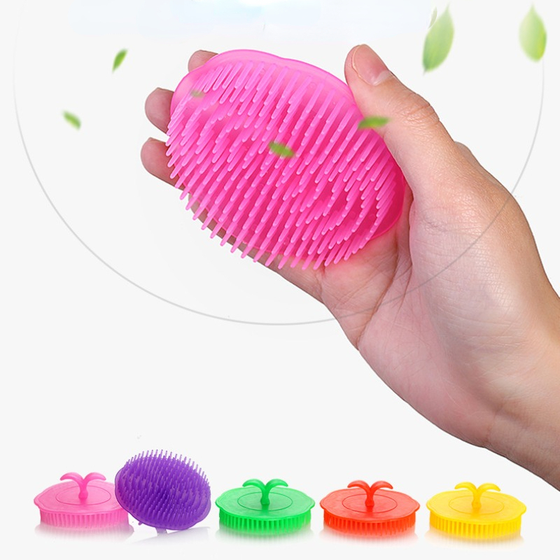 1pcs Head Massage Brush Soft glue Shampoo brush Bathroom Products Plastic Sanitary comb Washing Hair Scalp Shower Body