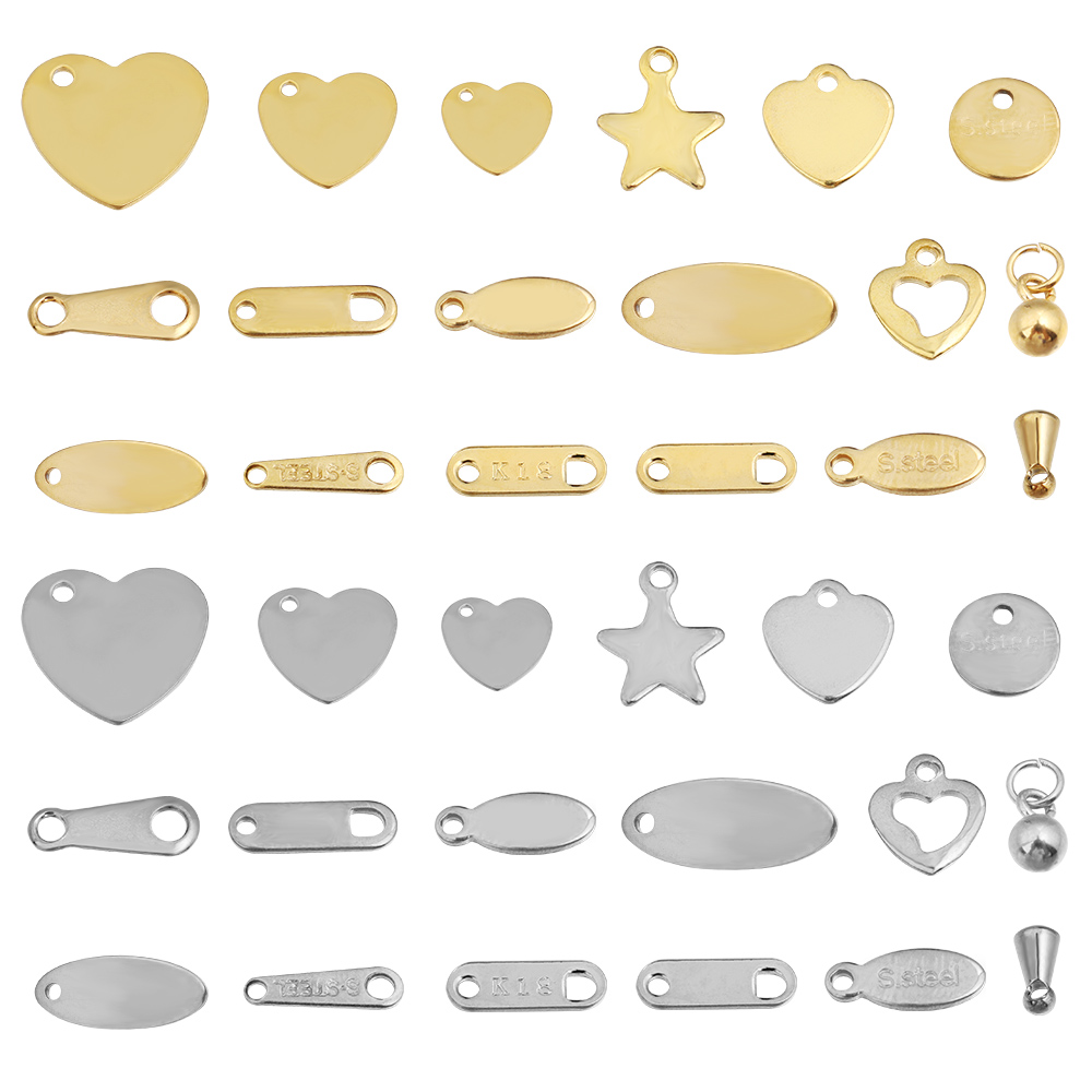 20Pcs Stainless Steel Heart Star Water Droplet Charms Mini Small Pendant For Jewelry Making Necklace DIY Findings Accessories pen gpt