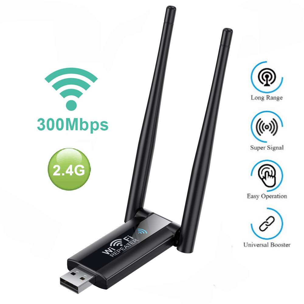300Mbps 2.4G 802.11n USB WiFi Repeater