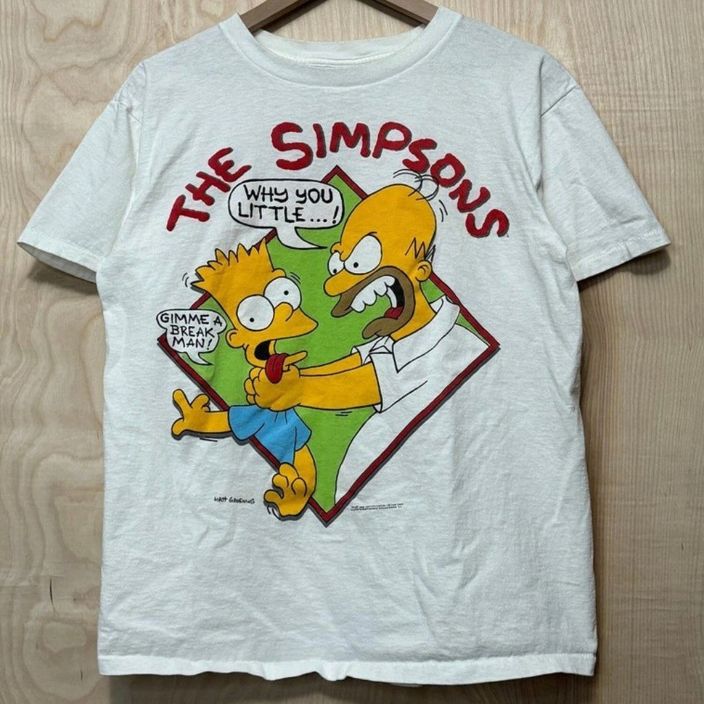 Vintage 90s The Simpsons Homer Bart Why You Little Graphic FREE SHIPPING Men’s Large S-4XL Tee Santa Tee Funny Graphic Tee Retro
