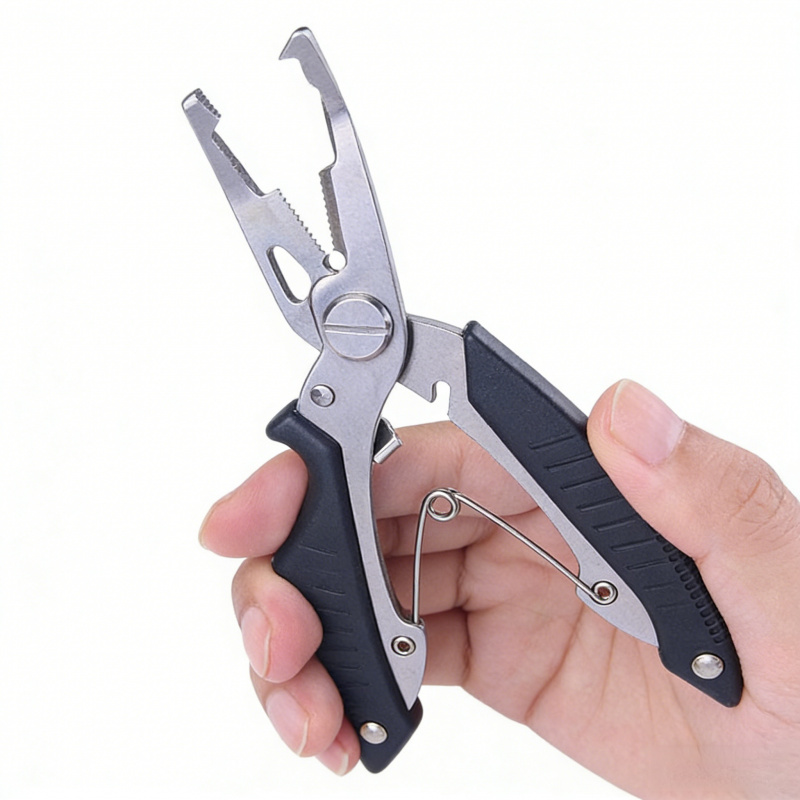 1pc Multi-functional Fishing Pliers, Stainless Steel Line Cutter, Portable Split Ring Opener, Fishing Tool