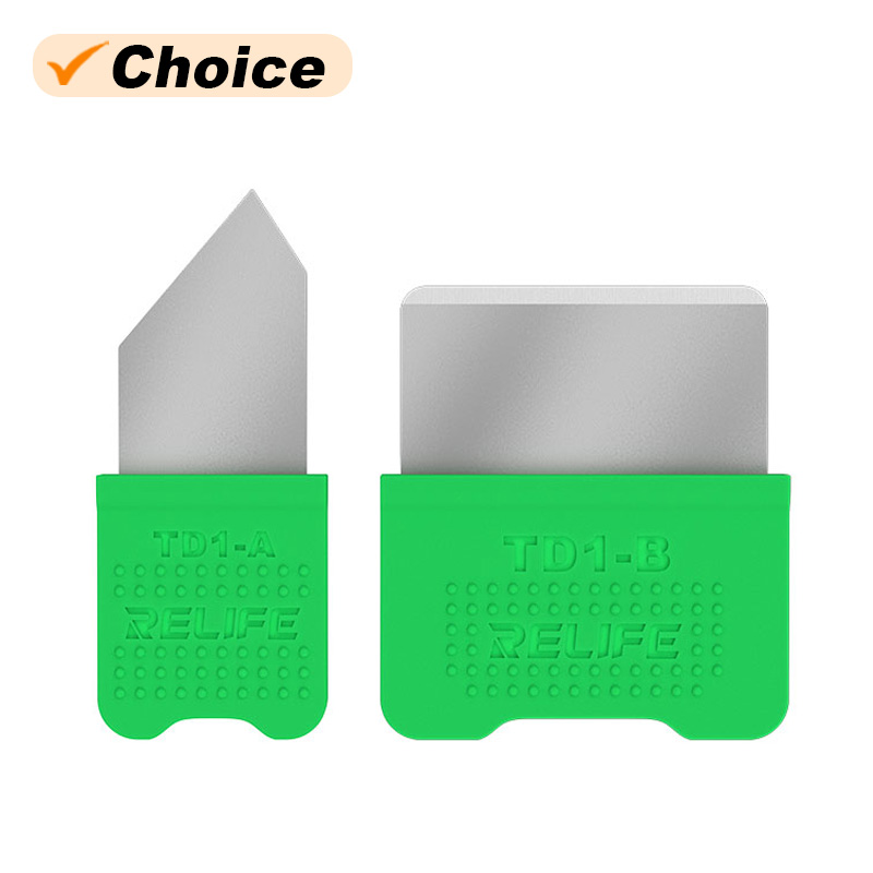 RELIFE TD1-A TD1-B Screen Frame Disassembly Blades Set for Cellphone Tablet No Deformation Anti-slip Chip CPU Tinning Tool