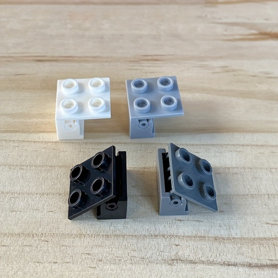 20Pcs MOC Brick Parts Hinge Brick 2x2 Top Plate Thin Hinge Brick 1x2 Base Compatible with 3937 6134 Kids DIY Toys Gifts