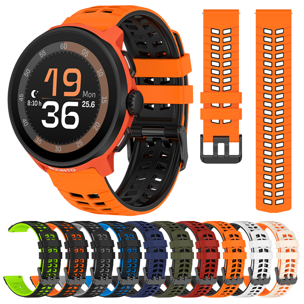 22mm Sports Watchband For SUUNTO RUN VERTICAL OCEAN RACE 2/S Wristband For SUUNTO 9 PEAK PRO/DLC/5 PEAK Silicone Soft Bracelet