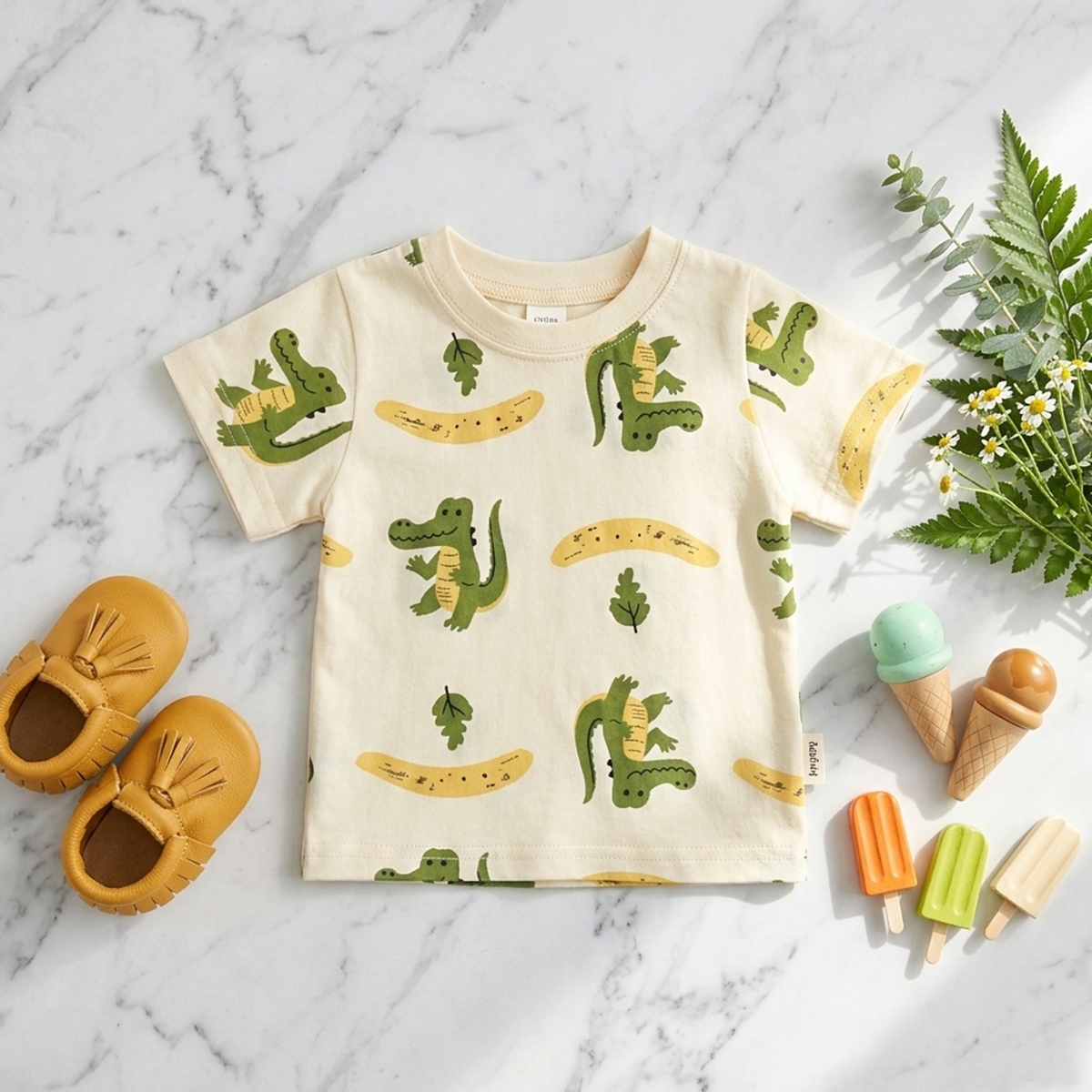 Lovely Baby T-shirt Summer Clothing Cute Cartoon Kids Boys Fahsion Tops Cotton