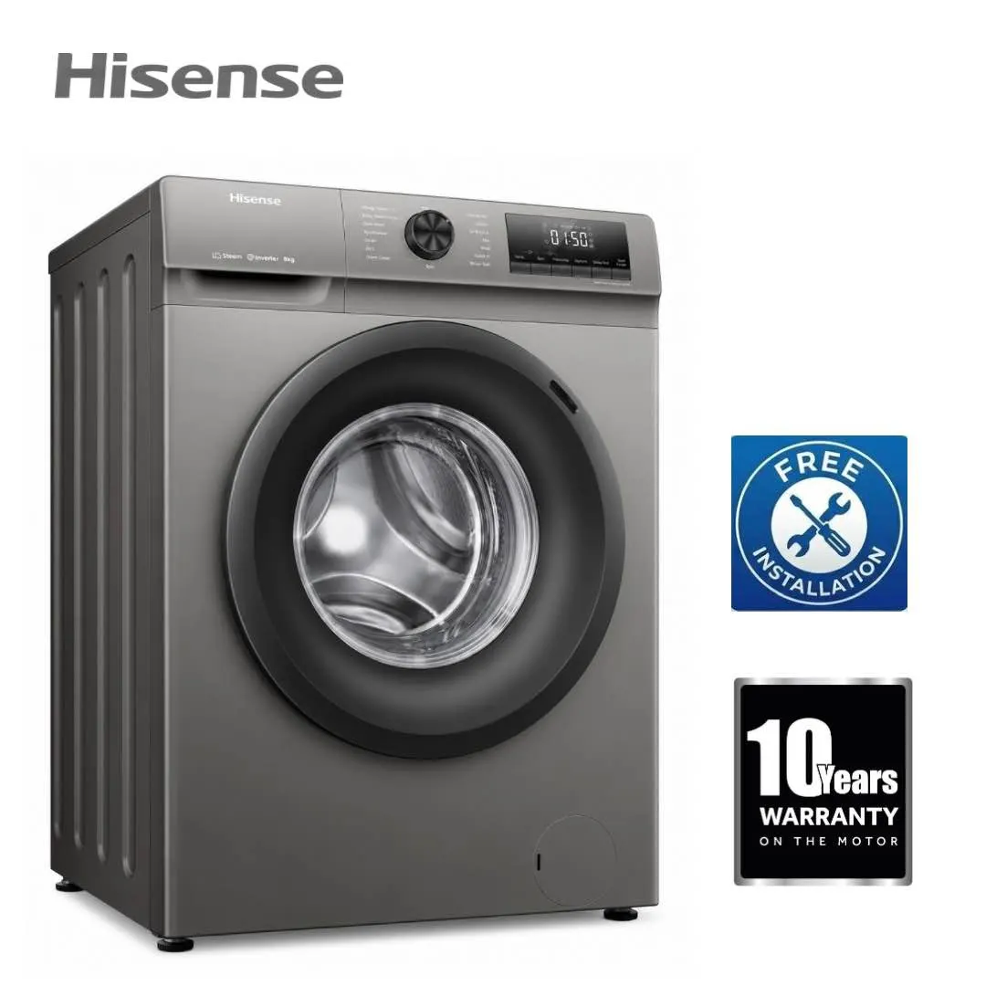 Hisens 8 Kg Inverter Front Load Washing Machine - image 1