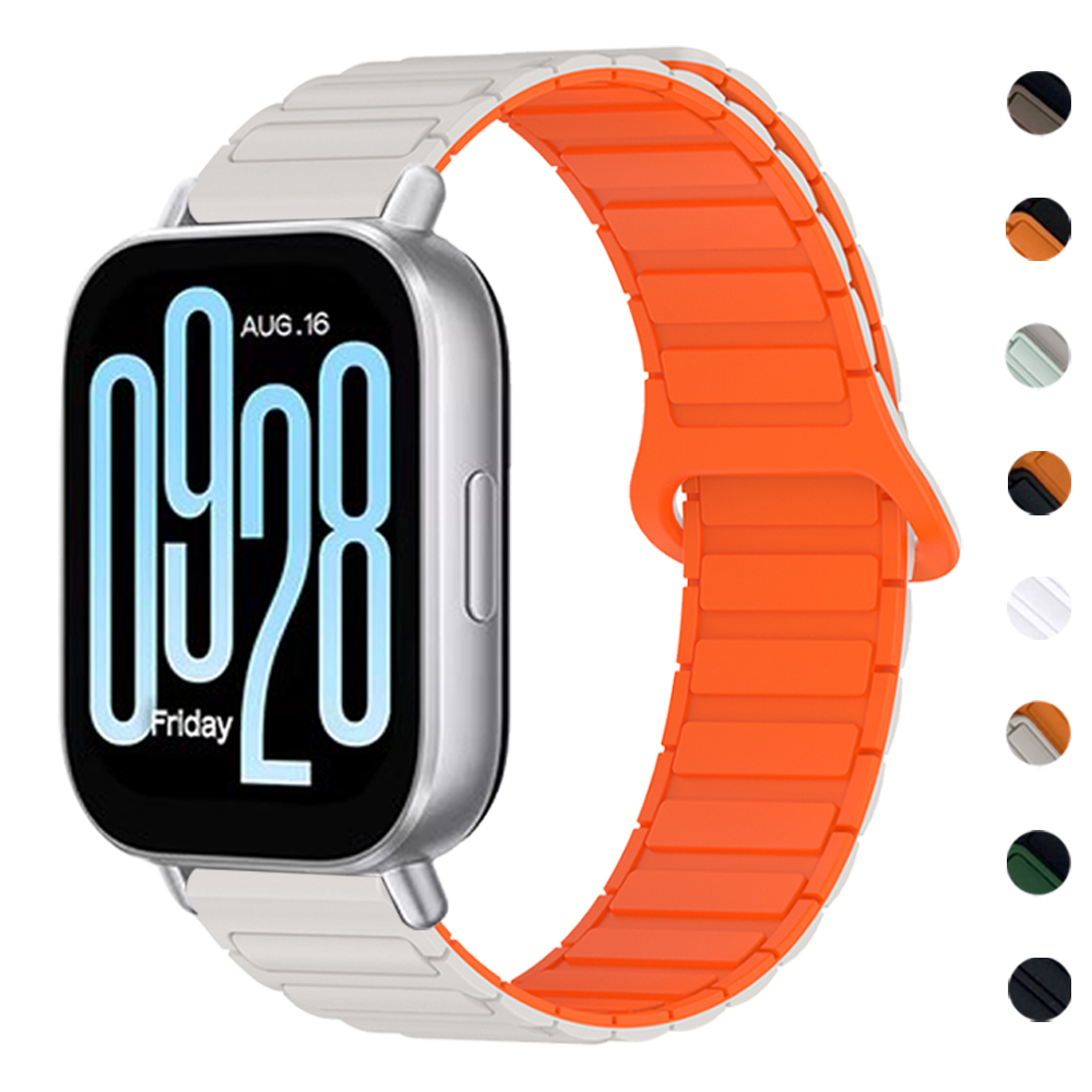 22mm Magnetic Silicone Wrist Strap For REDMI Watch 5 Lite/Active Soft Watchband For Xiaomi Watch S2 S3 S4 Sport Replace Bracelet