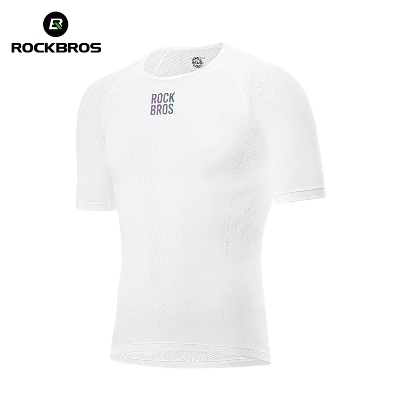 ROCKBROS Men Summer Cycling Jerseys MTB Road Bike Sports Running Short Sleeves T-shirts Breathable Quick Dry Bicycle Base Tops