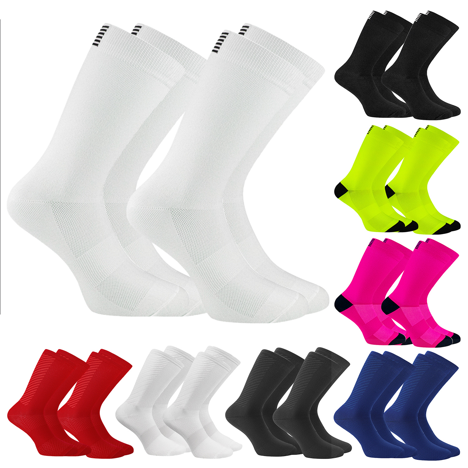 2 Pairs Men Women Cycling Socks Professional MTB Bike Socks Breathable Bicycle Socks Outdoor Sportswear Racing Socks