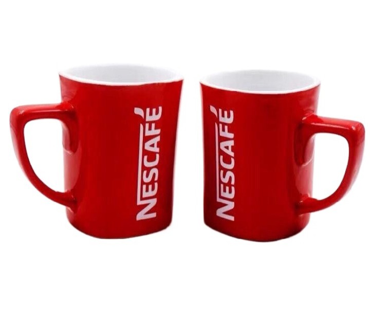Nescafe Red Ceramic Coffee Mug Set Of 2 Pcs