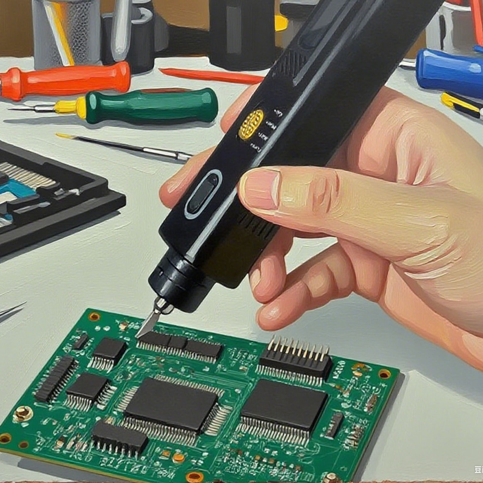 Ultrasonic Cutter 40kHz High Precise Portable Handheld Ultrasonic Cutting Tool with 50 Replacement Blades for PCB Circuit Board