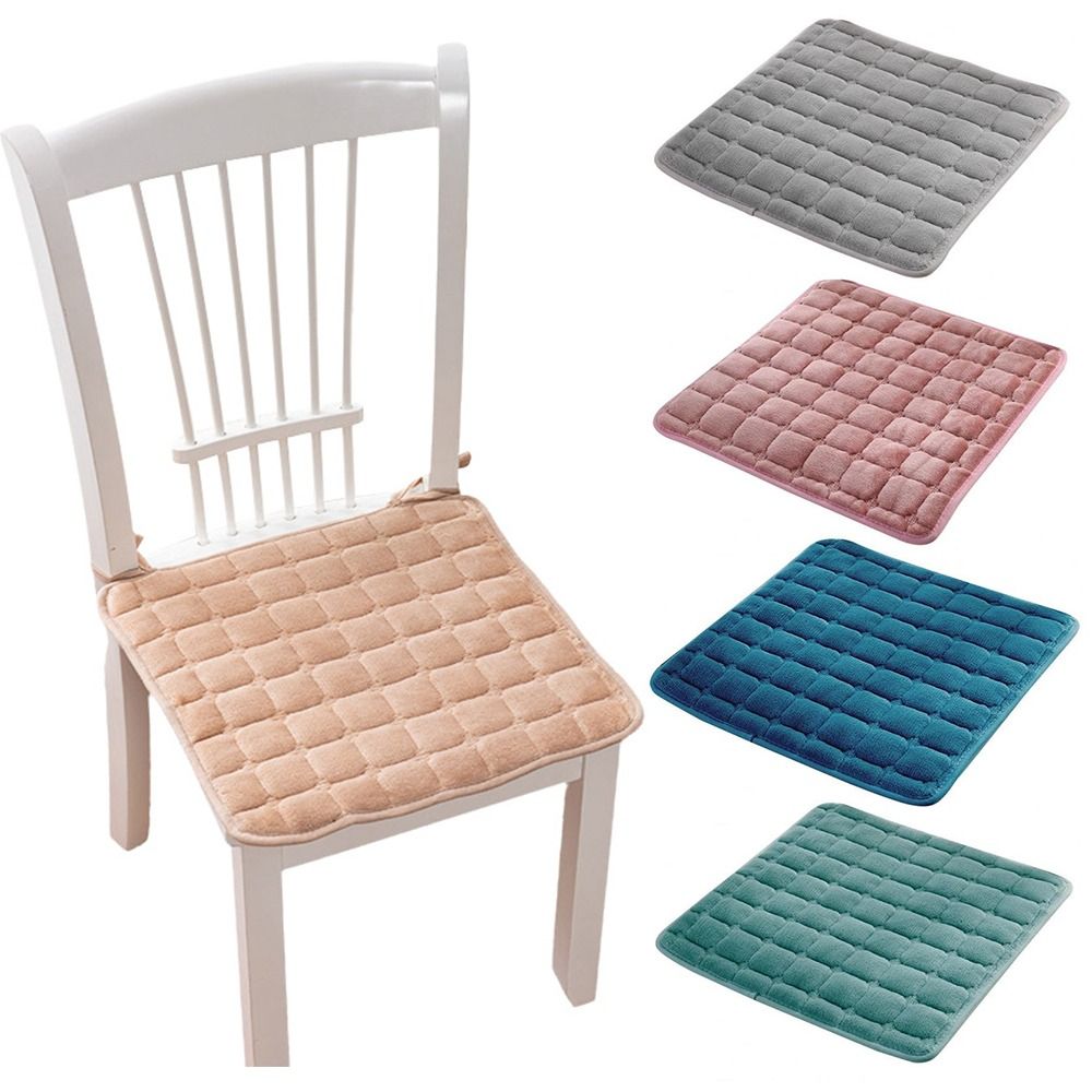 Durable 45x45cm Seat Cushion Plus Velvet Non Slip Car Seat Pad Square Flannel Waist Cushion Office Home Decor