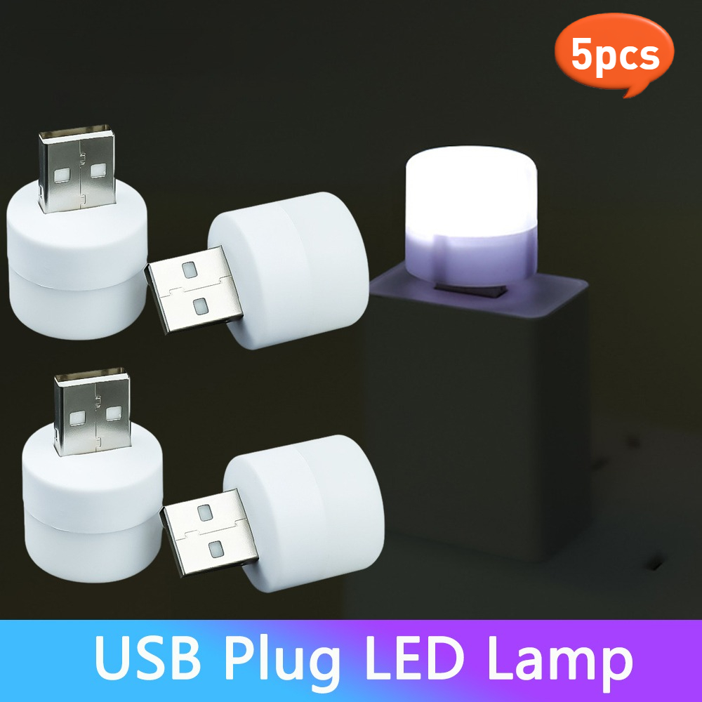 Mini LED Portable 5V 8 LED USB Lighting Computer Mobile Power Lamp Night Light