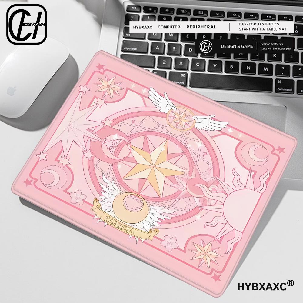 Magic Circle Mouse Pad XS Small Glass Mousepad For PC Gamer Desktop Decoration Office Mouse Mat Creative Pink Anime Desktop Pad