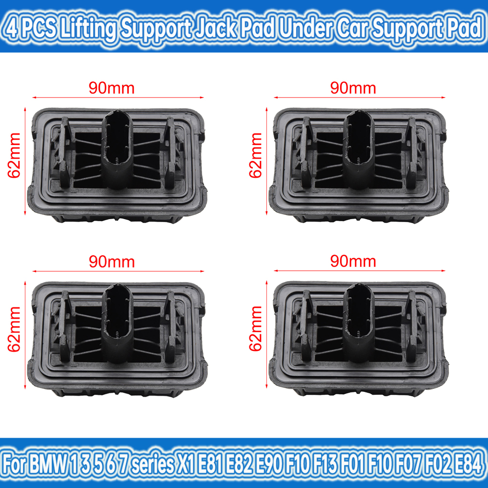 4 pcs Jack Pad Under Car Support Pad Car 51717237195 For BMW 1 3 5 6 7 series X1 E81 E82 E90 F10 F13 F01 F10 F07 F02 E84