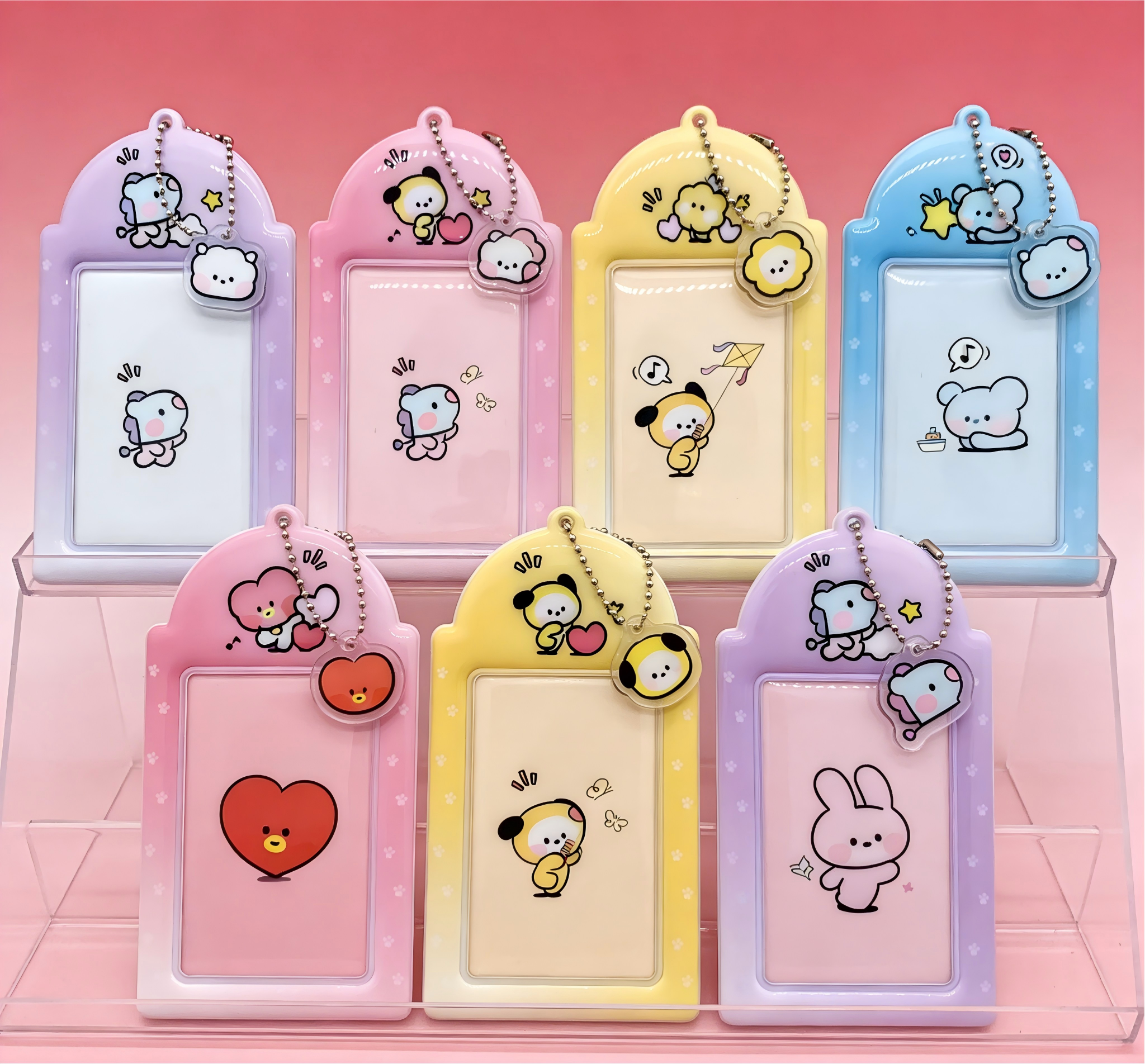 BT21 koya RJ Shooky Man Chimmy Cooky Creative Personality Animation Peripheral Card Set Secondary Cartoon Storage Set