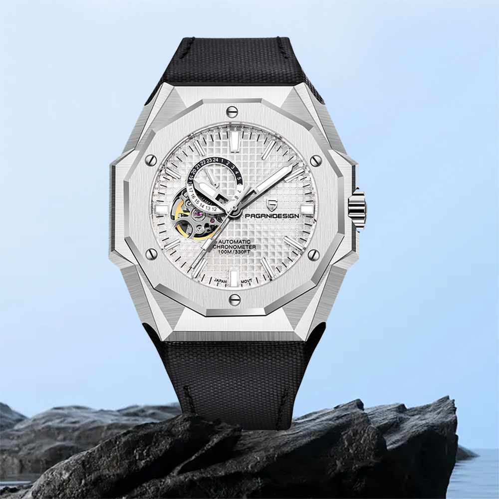 PAGANI DESIGN New 42MM Men's Automatic Watch Stainless Steel NH39 Movement Sapphire 100M Waterproof Men's Mechanical Watch
