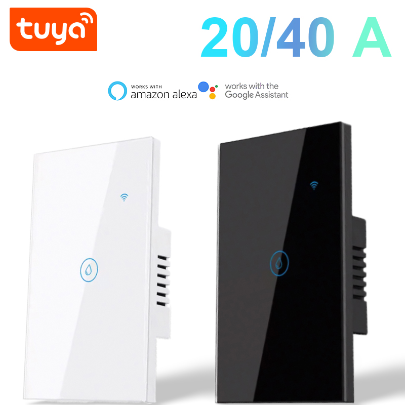 LiwoKit Tuya Smart Wifi Water Heater Boiler Switch 40A 8800W EU Standard Smart Life APP Control Work With Alexa Home