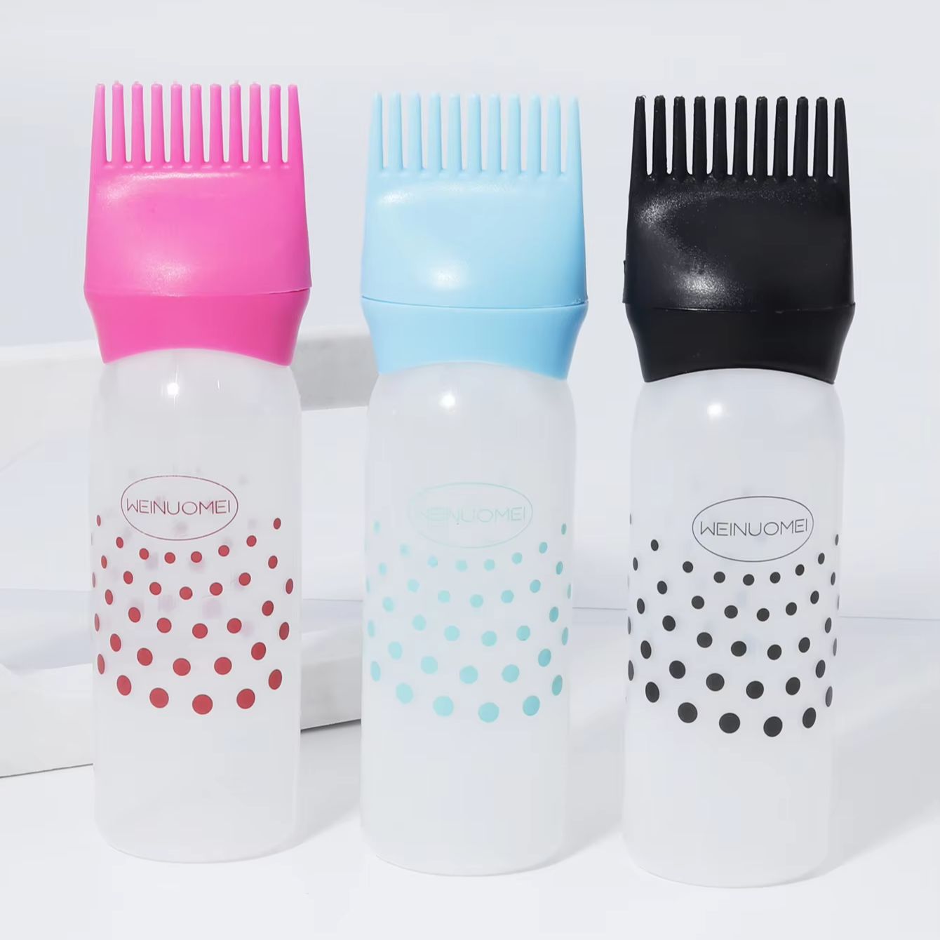 1pc salon hair professional shampoo bottles, comb applicators, for hair dyeing and styling For Hair Accessories
