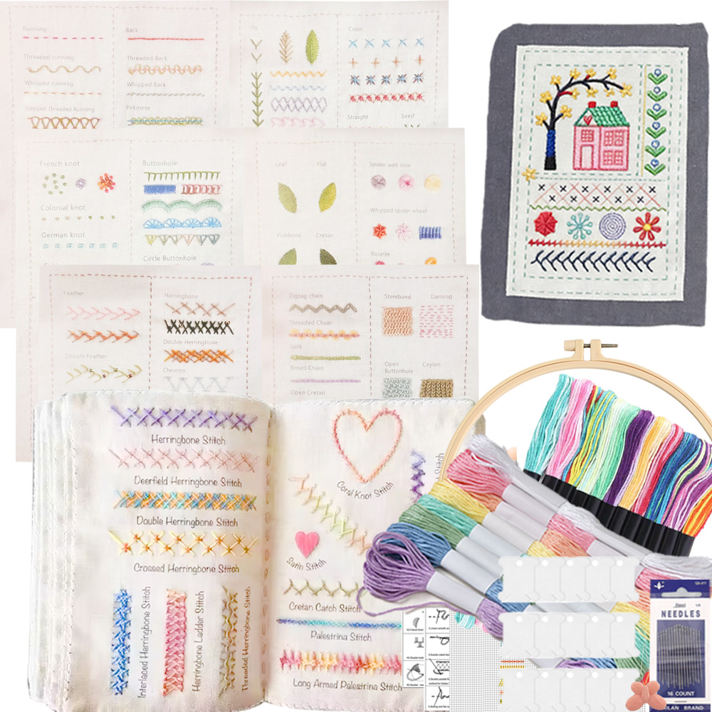 1 Set of Embroidery Stitch Book for Beginners, Enthusiasts & Beginners Embroidery Instructions Book, Creative Embroidery Stitch