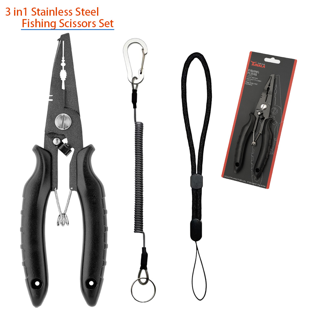 Aluminum Alloy Self-Locking Lure Fishing Pliers Saltwater Freshwater Fishing Hook Remover Braid Line Cutter Split Ring Opener