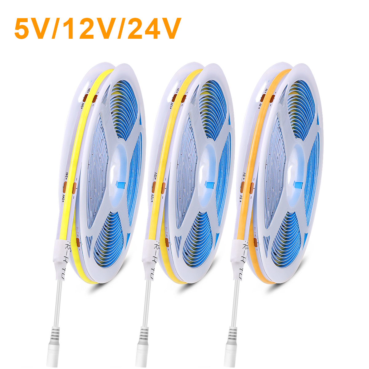 DC24V 12V 5V Optional LED Light Cob Strips 1m 2m 3m 4m 5m 10m Under Cabinet Light for Kitchen Lighting Background Decor Lamp