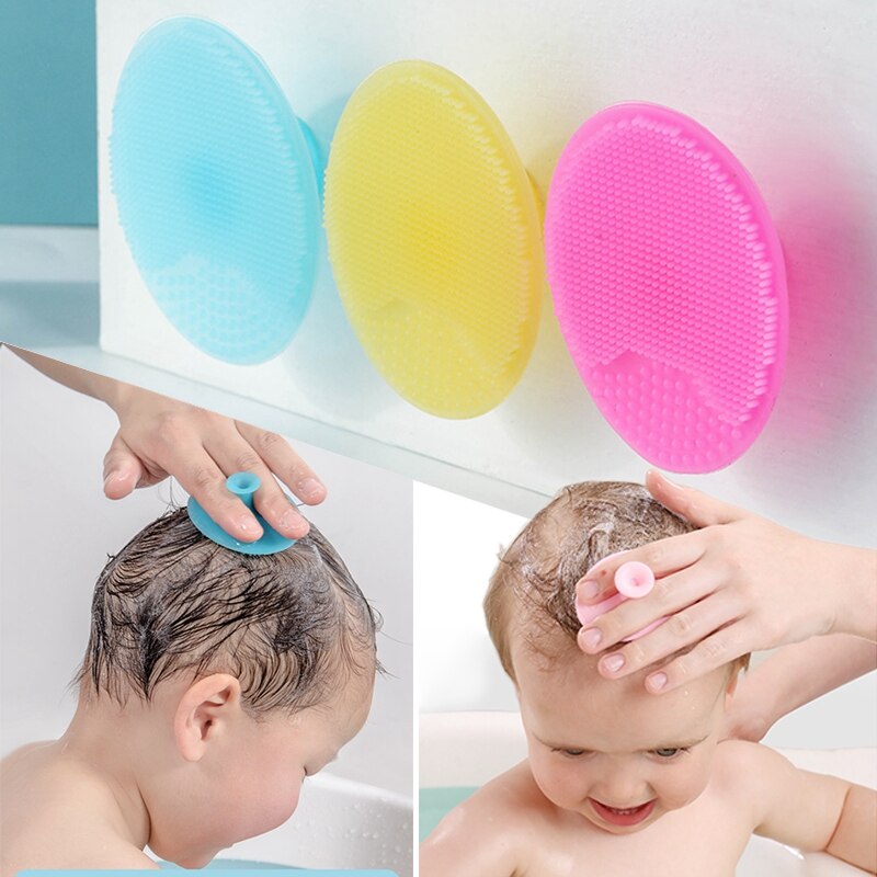 3 Color Sets Bath Brushes Wash Face Pad Facial Exfoliat SPA Facial Clean Brush Baby Shower Brushes Sponges Washer Dryer