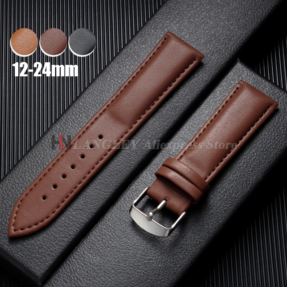 12/14/16mm 18mm 20mm 22mm 24mm Leather Watch Strap for for for Tissot Sport Universal Men Women Pins Buckle Bracelet