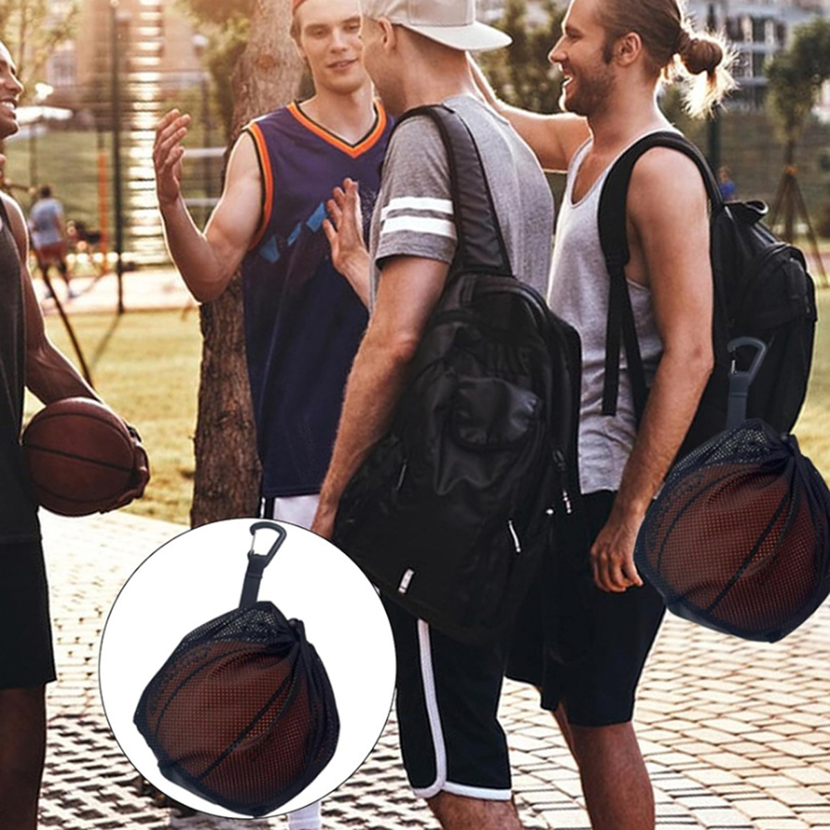Portable basketball net bag, football bag, volleyball bag, drawstring net bag, training special net bag for sports shoes, 1 bag
