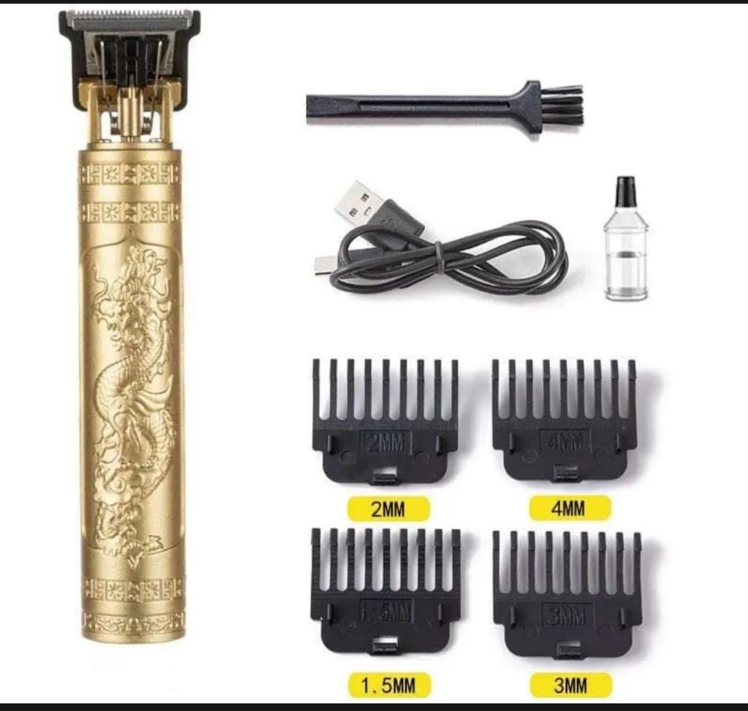 Vintage T9 Cordless Hair Trimmer|| Zero Gapped Clipper || USB Charging Electric Beard Trimmer Wireless Rechargeable Personnel Grooming Liner For Men