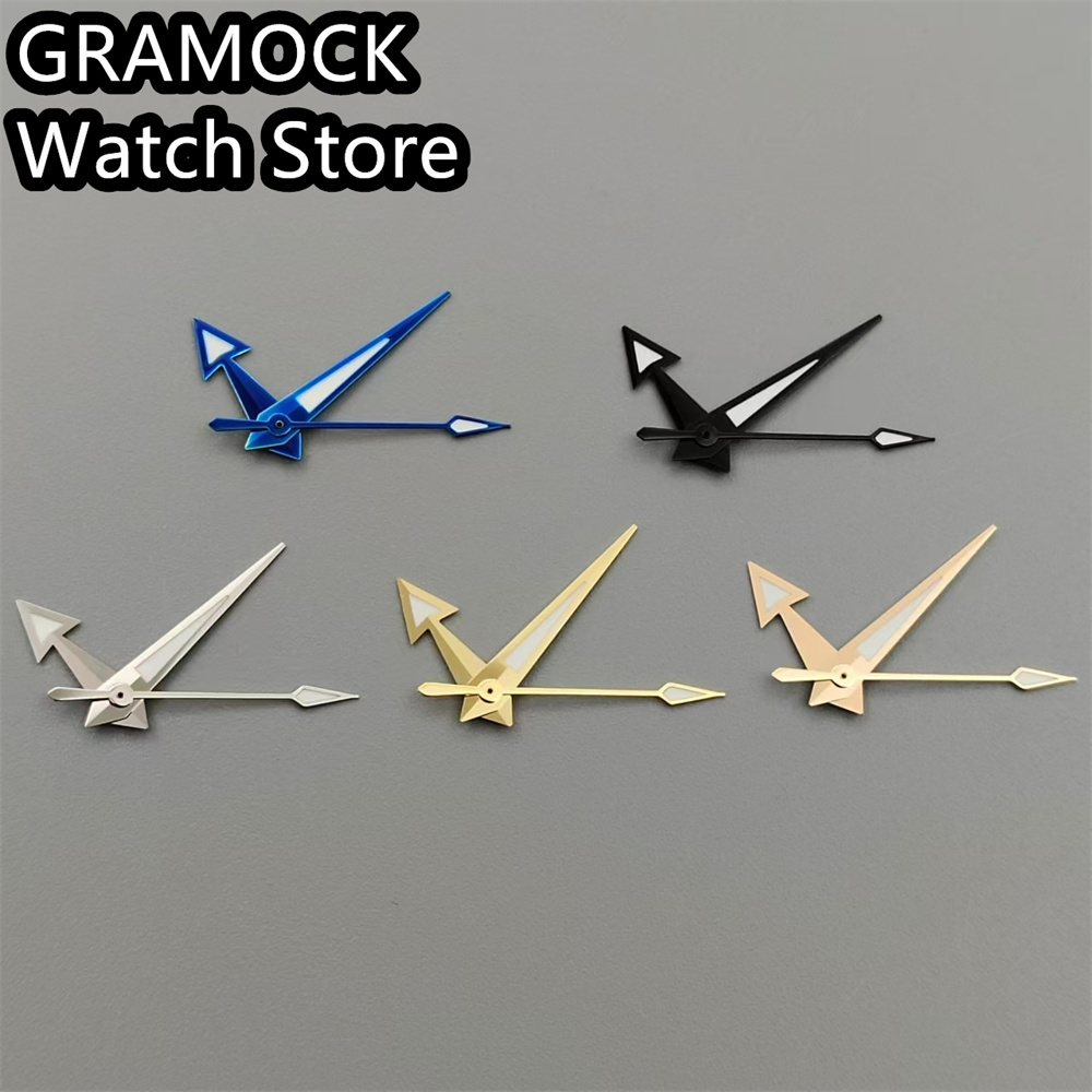 GRAMOCK Watch Hands Black Silver Red Watches Needles Green Luminous Fit NH35 NH36 NH38 NH70 NH72 4R36 7S36 7002 7009 Movement